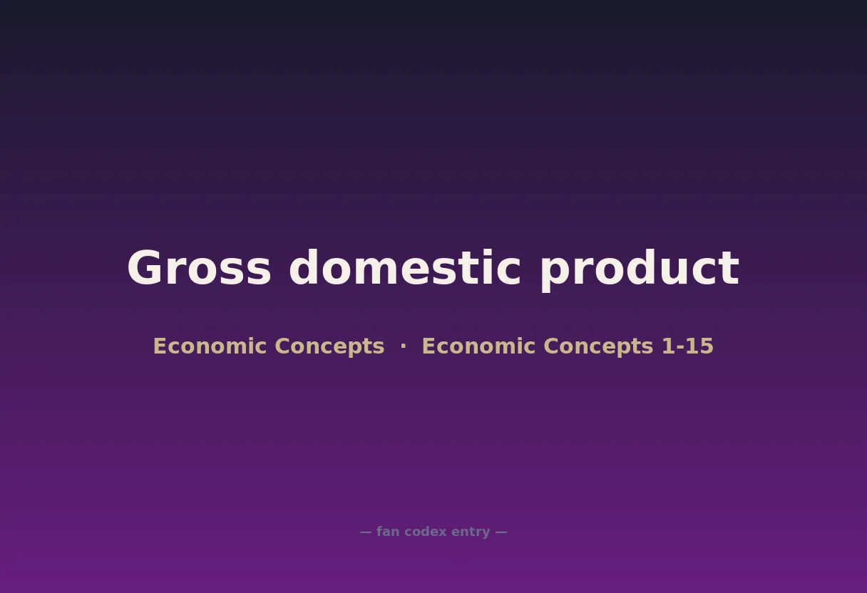 Gross domestic product